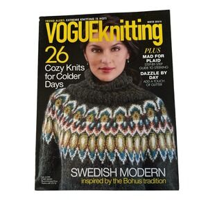 Vogue Knitting Magazine Winter 2015 2016 Plaid Swedish Modern Knitting Patterns